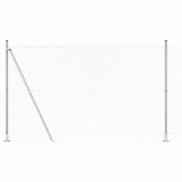 vidaXL Zábradlí s betonovým základem 10 x 1,4 m Pozinkovaná ocel
