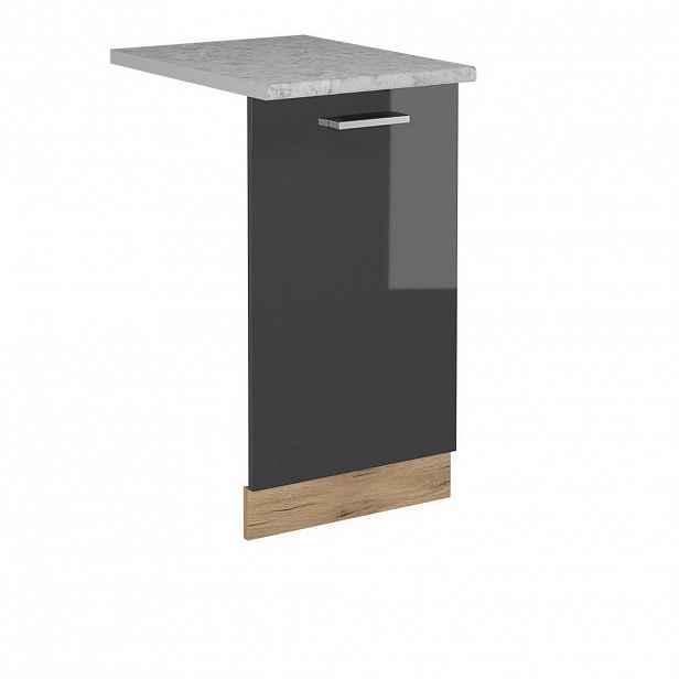 Vicco ČELNÍ PANEL MYČKY R-Line Antracitový vysoký lesk 45 cm s pracovní deskou