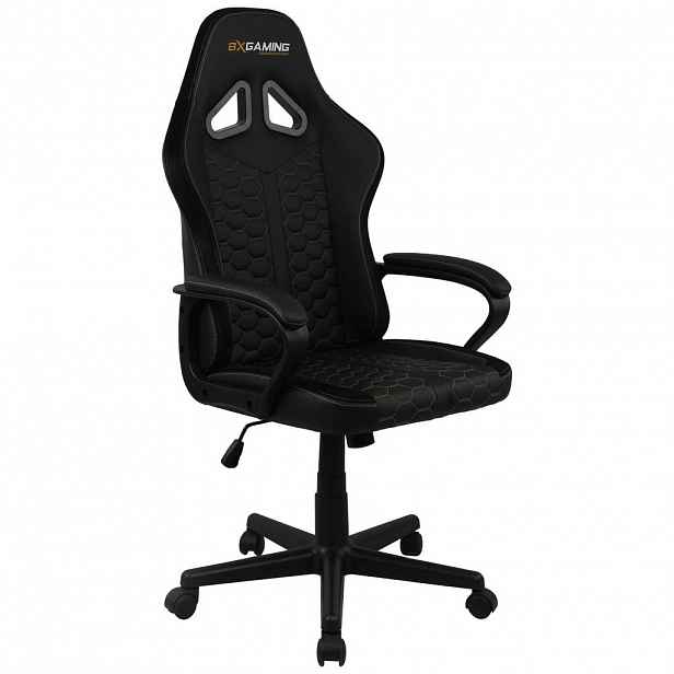 BX Gaming HERNÍ ŽIDLE, vzhled kůže, černá