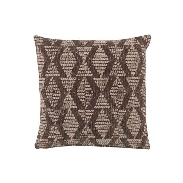 Černobílý polštář s motivem diamantů Rayures - 45*45 cm J-Line by Jolipa
