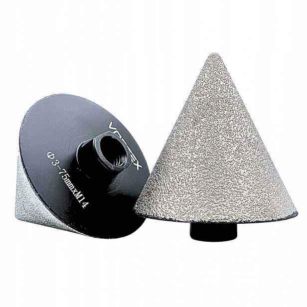 Diamantová Kuželová Fréza Pro Gres Keramiky Dlaždic 3-75 MM Velmi Velký Vel