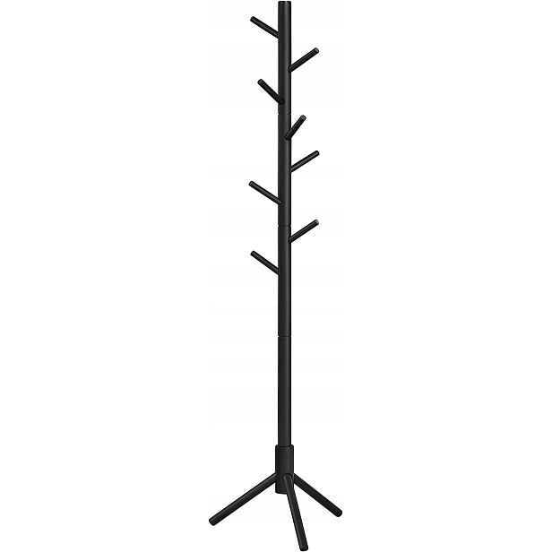 Stojan na oblečení s 8 háčky, černý, 175 cm