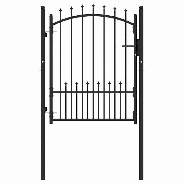 vidaXL Brána s hroty EMMEN 104 x 109,5 cm Zamykatelné