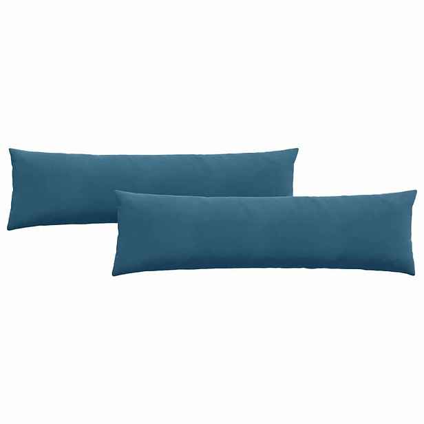 vidaXL Pohovkové polštáře 2 pcs Modrá 145 x 40 cm Žebrovaná látka