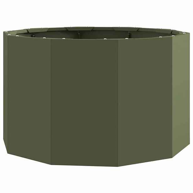 vidaXL Truhlík Olivově zelená 60 x 60 x 35 cm Ocel