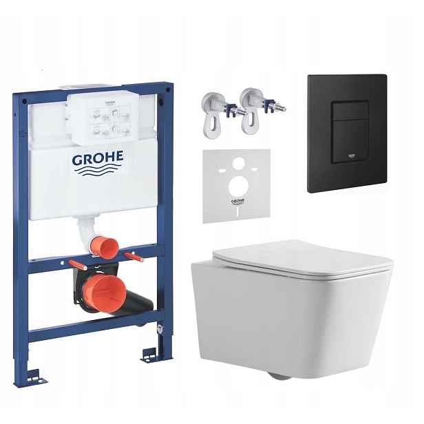 7v1 Wc Podomítkový Set Stelaz Grohe 820 mm Wc Mísa Tornado Tlačítko