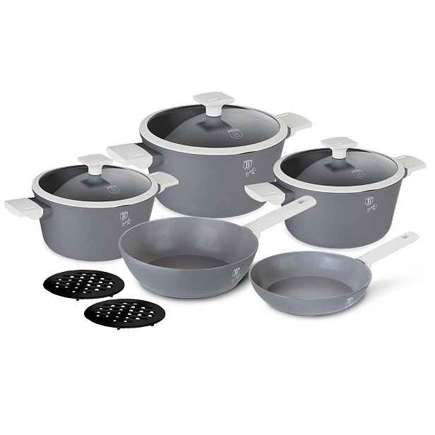 BERLINGERHAUS Sada nádobí s titanovým nepřilnavým povrchem 10 ks Aspen Collection BH-7061