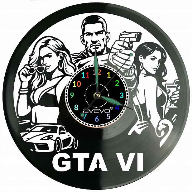 GTA6 Gta 6 Hra Nápad na Dárek Nástěnná Dekorace z vinylové desky