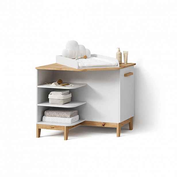 Livinity® PŘEBALOVACÍ PULT Mailo Bílá/Artisan s dveřmi