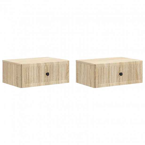 vidaXL Noční skříňka 2 ks Dub sonoma 49 x 34,5 x 20 cm