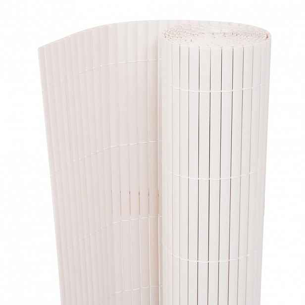 vidaXL Zahradní plot Bílá 150 x 500 cm PVC