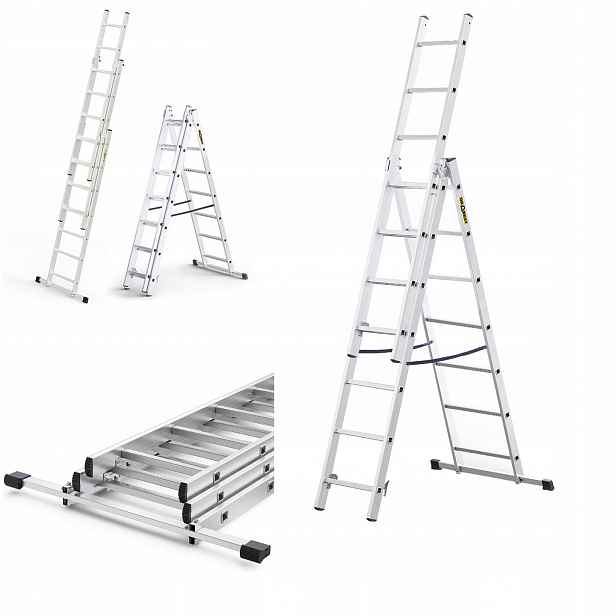 Žebřík 3x7 multifunkční Home Drabest 150 kg