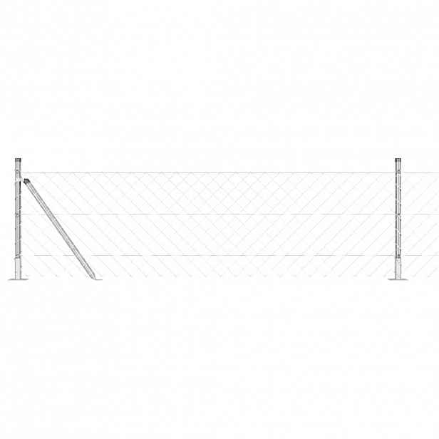 vidaXL Zábradlí s betonovým základem 10 x 0,4 m Pozinkovaná ocel
