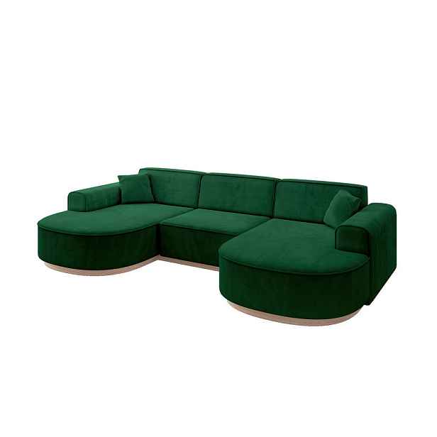 ALTDECOR SEDACÍ SOUPRAVA ve tvaru U MARI-U1-v1 303x171x83 Zelená Velur