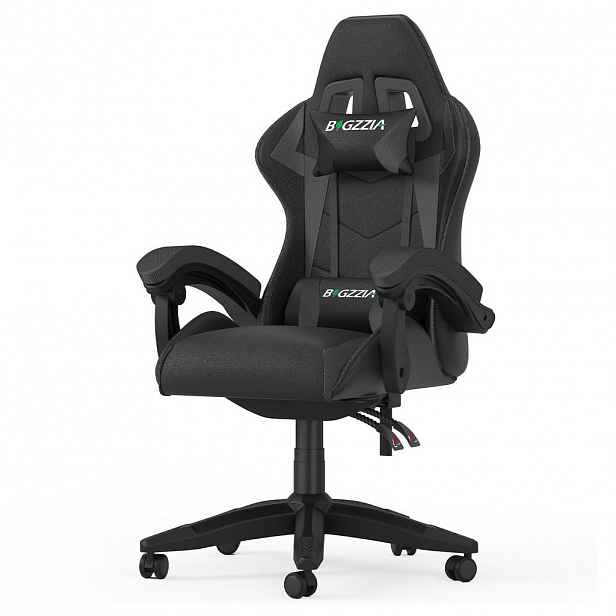Rattantree HERNÍ-ŽIDLE ergonomická, nastavitelné opěradlo, polštářky – Černá