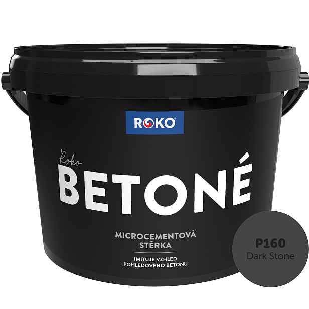 Stěrka dekorativní Roko Betoné P160 Dark Stone 7 kg