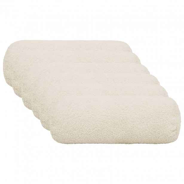 vidaXL Povlak na polštář 6 pcs HEERLEN Krémová Ø 15 x 40 cm Bouclé