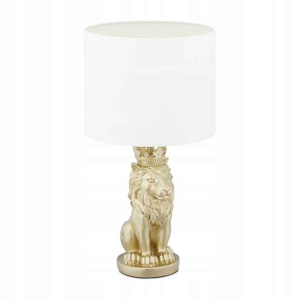 Dekorativní stolní lampa se zlatým lvem