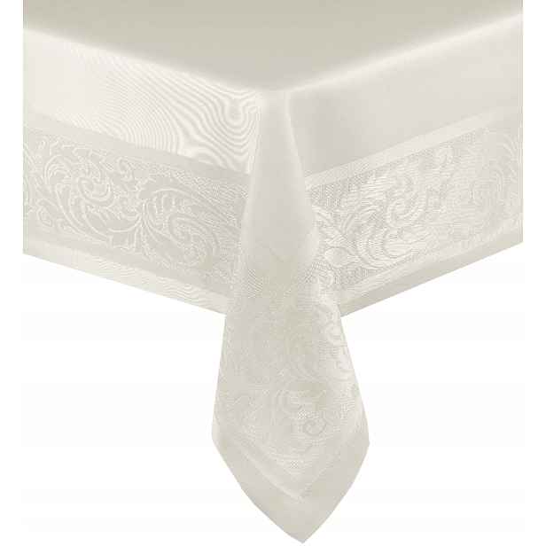 Ubrus Skvrnám Odolný Ornamenty Hladký Ecru Krém 110X160 Vizitkový Teflon