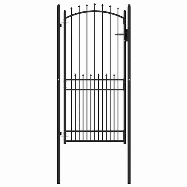 vidaXL Brána s hroty EMMEN 104 x 147 cm Zamykatelné