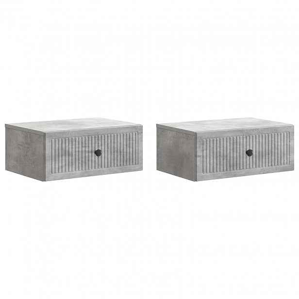 vidaXL Noční skříňka 2 ks Betonově šedá 49 x 34,5 x 20 cm