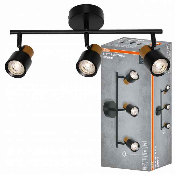 Stropní Svítidlo Nástěnné svítidlo Pohyblivé bodové reflektorové 3x GU10 Osram