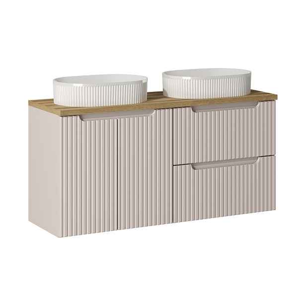 ArtCom Koupelnová skříňka s umyvadlem a deskou NOVA Cashmere DU120/2 | 120 cm