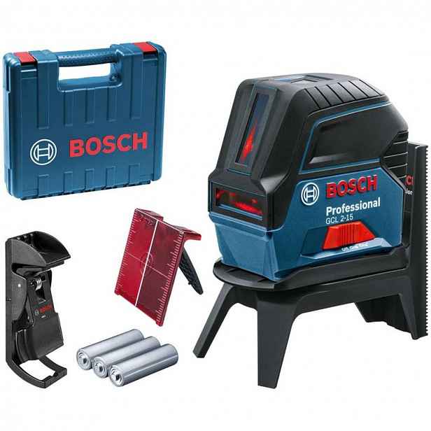 Bosch - Kombinovaný laser, dosah 15 m, s příslušenstvím 0601066E02