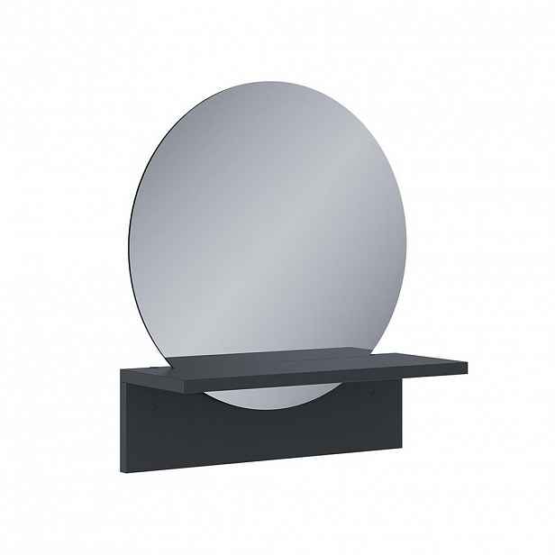 Vicco KOUPELNOVÉ ZRCADLO Elyra Černá 40 x 47.5 cm s policí