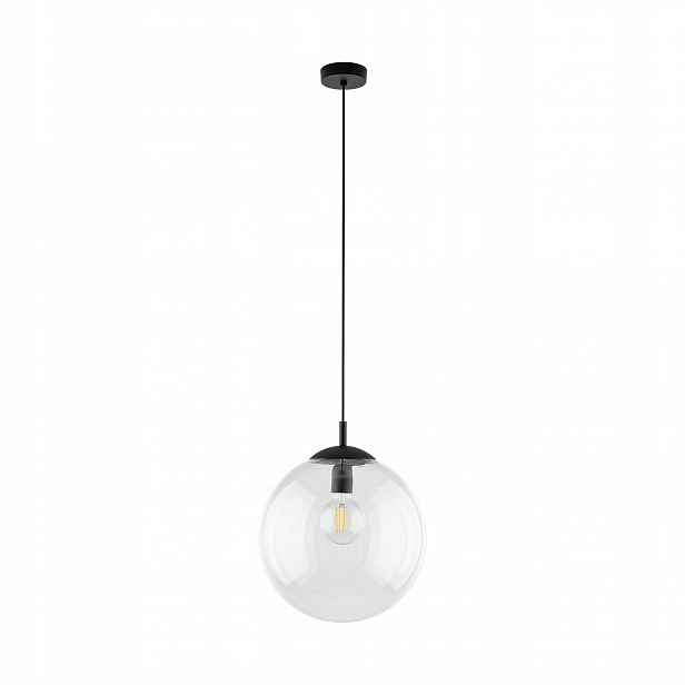 Závěsná lampa Esme Transparentní skleněné stínítko 1xE27 35 cm Stropní obývací pokoj