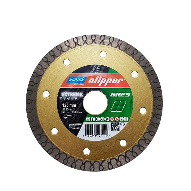Kotouč řezný DIA Norton Clipper EXTREME GRES 125×22,23×10 mm