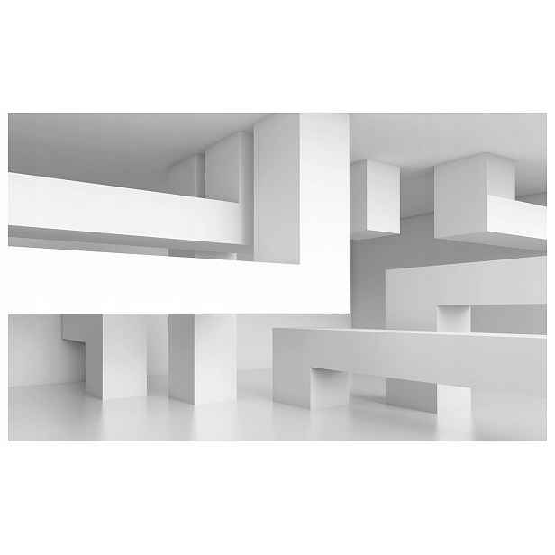 Vliesová fototapeta Bílé bloky abstrakce minimalismus loft 250x175 lepidlo