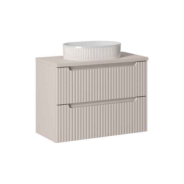 ArtCom Koupelnová skříňka s umyvadlem a deskou NOVA Cashmere DU80/2 | 80 cm