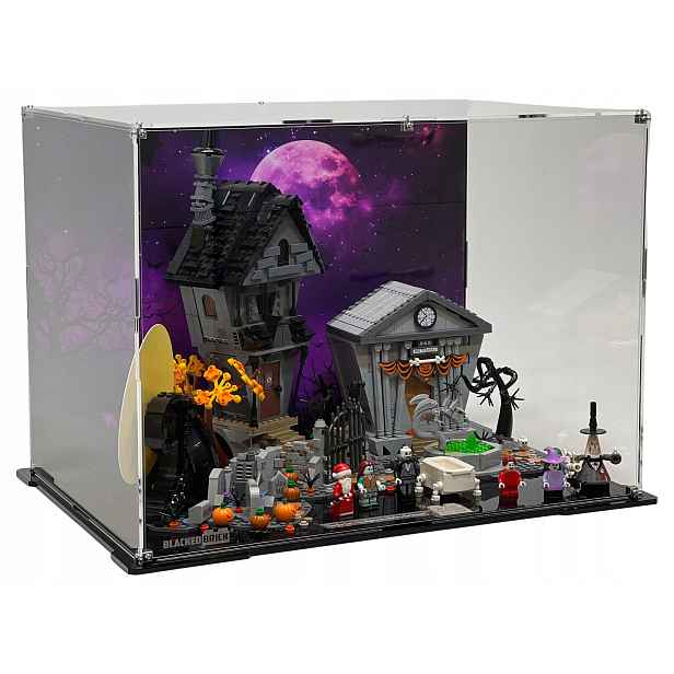 Vitrína s pozadím Blacked Brick pro Lego 21351 Ideas Disney: Halloween