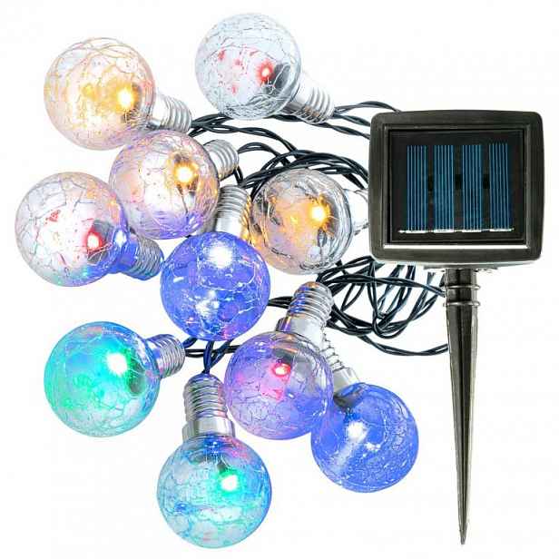 Garthen 86227 Solární světelný řetěz 10 LED, 345 cm, teple bílé/barevné