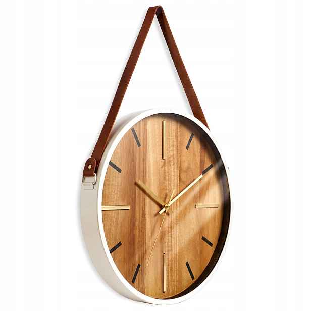 Nástěnné hodiny bílé 38 cm
