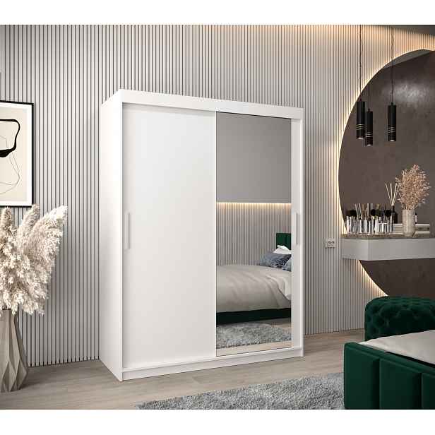 Šatní skříň Abi T2 Barva korpusu: Bílá, Rozměry: 150 cm, Dveře: Bílá