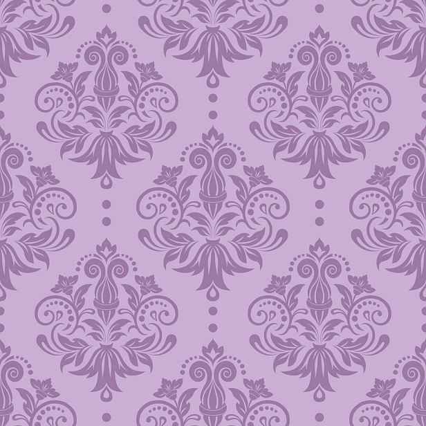 VaryFloral Tapeta Samolepicí 30,5 x 300 cm Fialová Vzor Damask