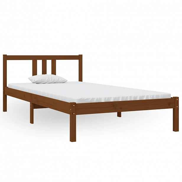 vidaXL Rám postele medově hnědý masivní dřevo 100 x 200 cm