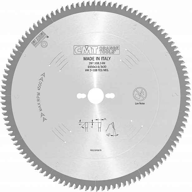 Cmt Pila Hm pro hliník Pvc 350x30x108Z/ -6°Neg