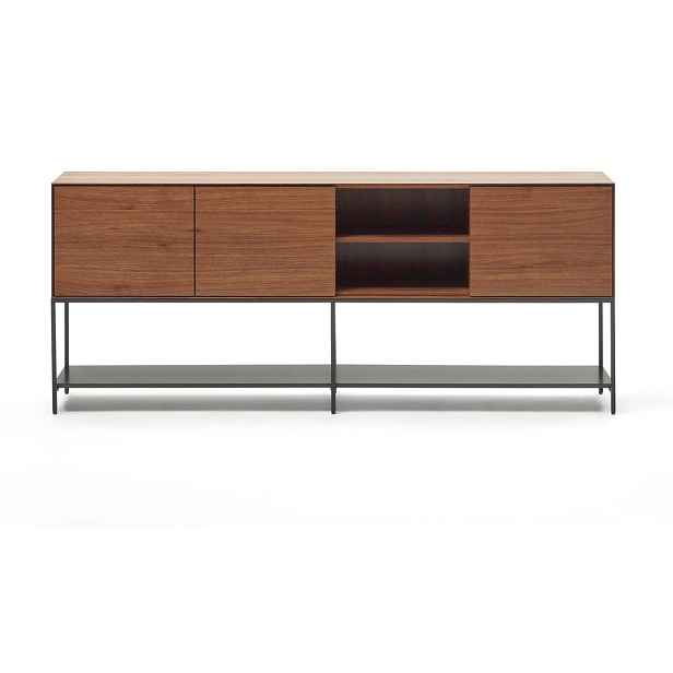 Nízká komoda v dekoru ořechu v přírodní barvě 195x80 cm Vedrana – Kave Home
