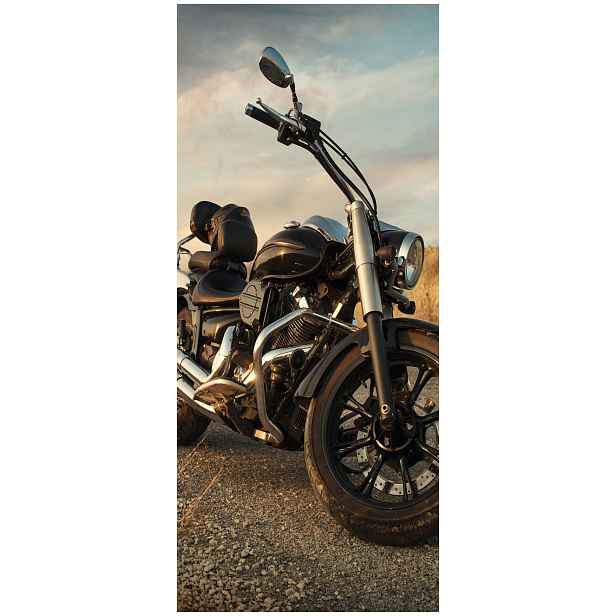 Samolepka Fototapeta Motocykl Cesta Krajina Svoboda Dobrodružství 91x211