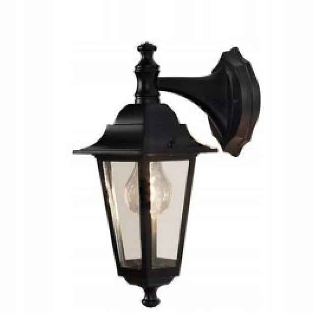 Zahradní nástěnné svítidlo IP33 černá spodní hliníková lampa