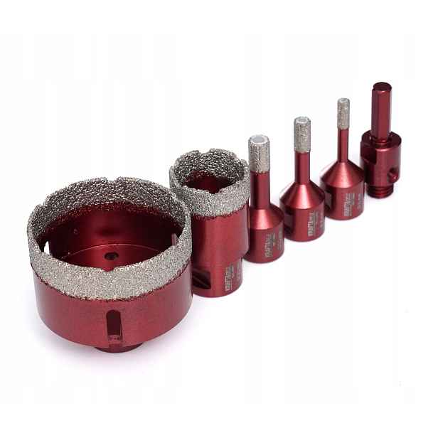 Sada Diamantových Děrovaček 6-68 MM 5 Ks Adaptér M14 Kraft&dele