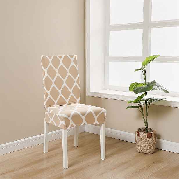 4Home Napínací potah na židli Sand 45 - 50 cm, sada 2 ks