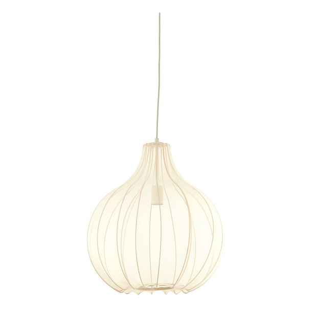Béžové závěsné svítidlo s textilním stínidlem ø 50 cm Elati – Light & Living