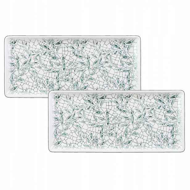 Obdélníková porcelánová mísa s plochým mořským odstínem Wilmax 33 x 15 cm
