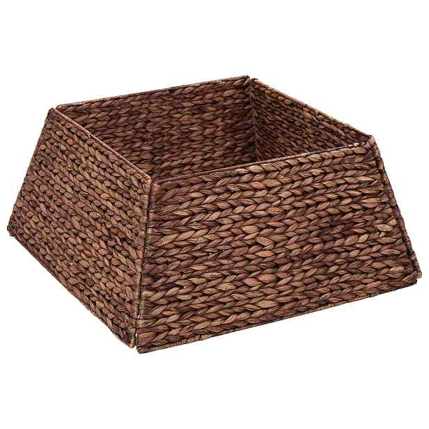 vidaXL Vánoční obojek na stromek Čtvercový Hnědá 50 x 50 x 25 cm