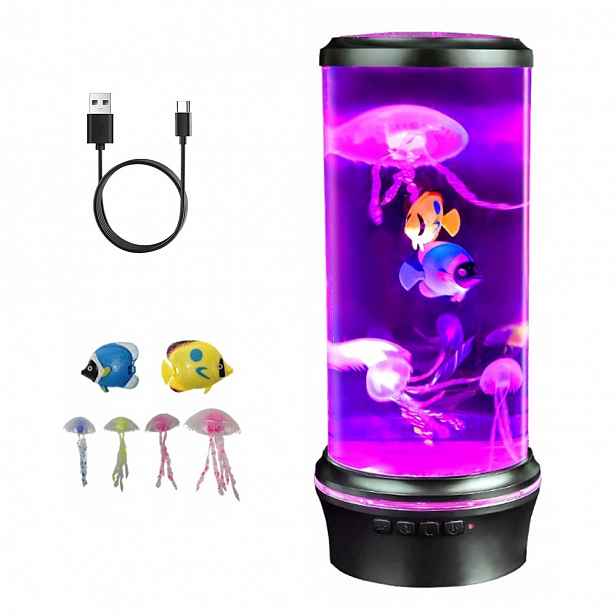 Rgb Led medúzová lampa s dálkovým ovládáním 7 barev, 3 režimy barev a úrovně jasu