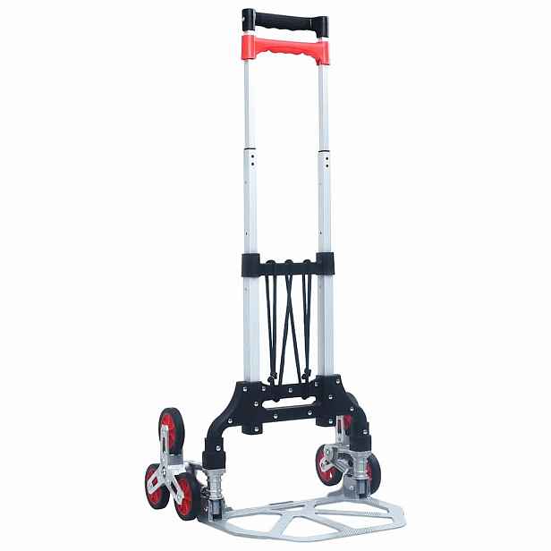 vidaXL Skládací schodišťový rudl 70 kg hliník stříbrný